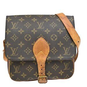 LOUIS VUITTON Cartouchiere MM Shoulder Bag Monogram Leather Brown M51253 35KB438